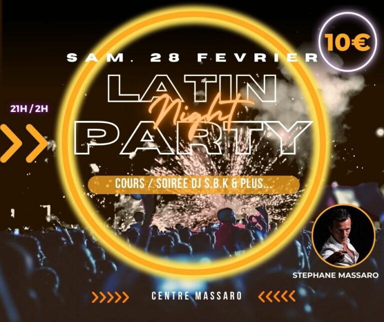 LATINO PARTY – 28 FEV.